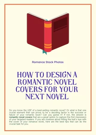 How To Design a Romantic Novel Covers For Your Next Novel