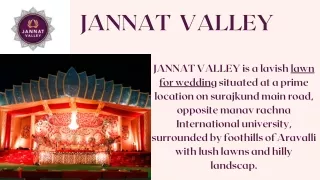 Best Wedding Place in Faridabad - Jannat Valley
