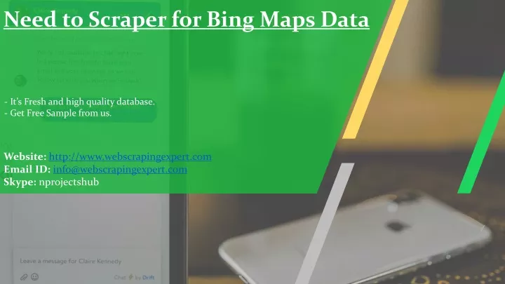 need to scraper for bing maps data