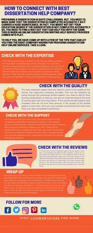 how to connect with best dissertation help company