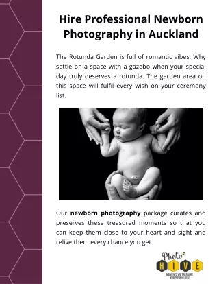 Hire Professional Newborn Photography in Auckland