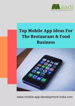 Top Mobile App Ideas For The Restaurant & Food Business