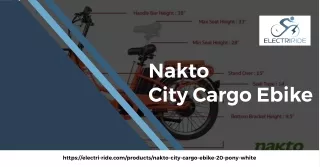 Nakto City Cargo Ebike For Sale At Electri-ride