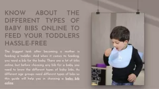Know About The Different Types Of Baby Bibs
