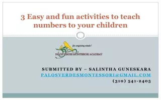 3 easy and fun activities to teach numbers to your children