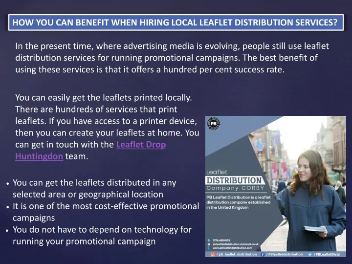 how you can benefit when hiring local leaflet