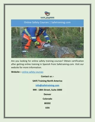 online safety courses safetraining com