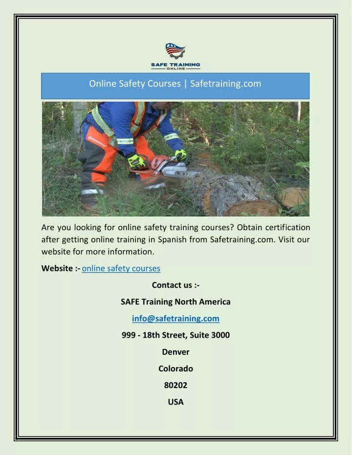 online safety courses safetraining com