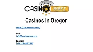 Here are complete details about casinos in Oregon
