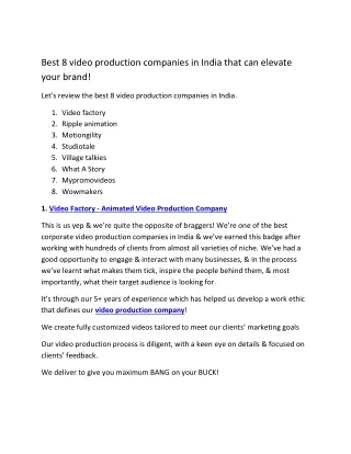 Best 8 video production companies in India that can elevate your brand (1)