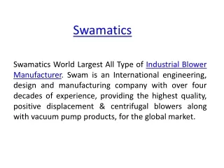 Tri Lobe Roots Blowers