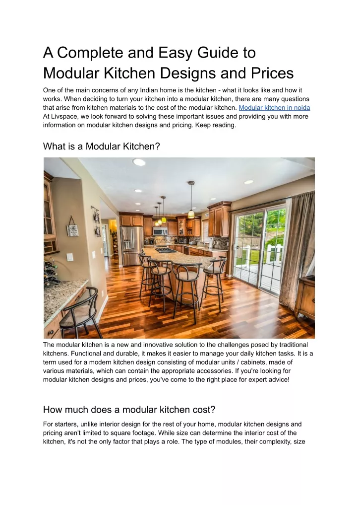 a complete and easy guide to modular kitchen
