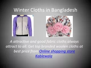 Winter Cloths in Bangladesh