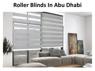 roller blinds in abu dhabi