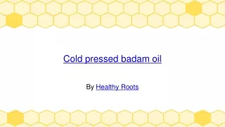 cold pressed badam oil