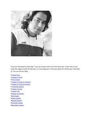 if you are interested to read shayri