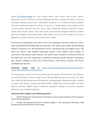 global file sharing market by type system native