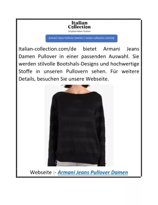 Armani Jeans Pullover Damen  Italian-collection.comde