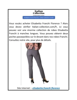 elisabetta franchi florence  Italian-collection.com fr