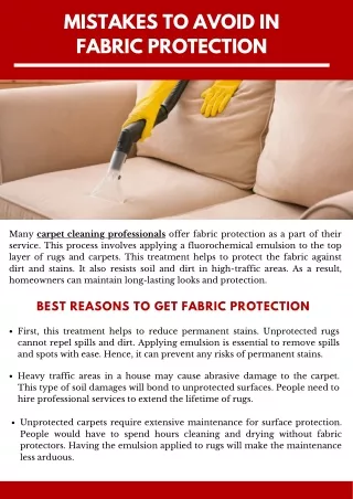 Common Mistakes To Avoid In Fabric Protection