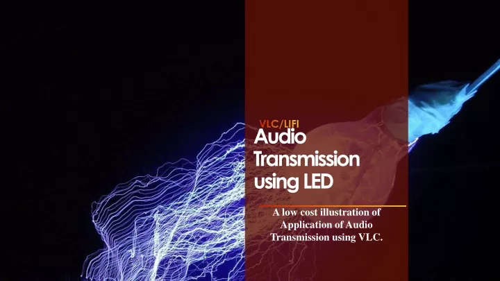 audio transmission using led