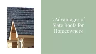 5 Advantages of Slate Roofs for Homeowners