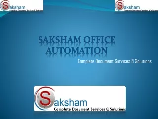 Saksham Office Automation - Photocopier Rental Services