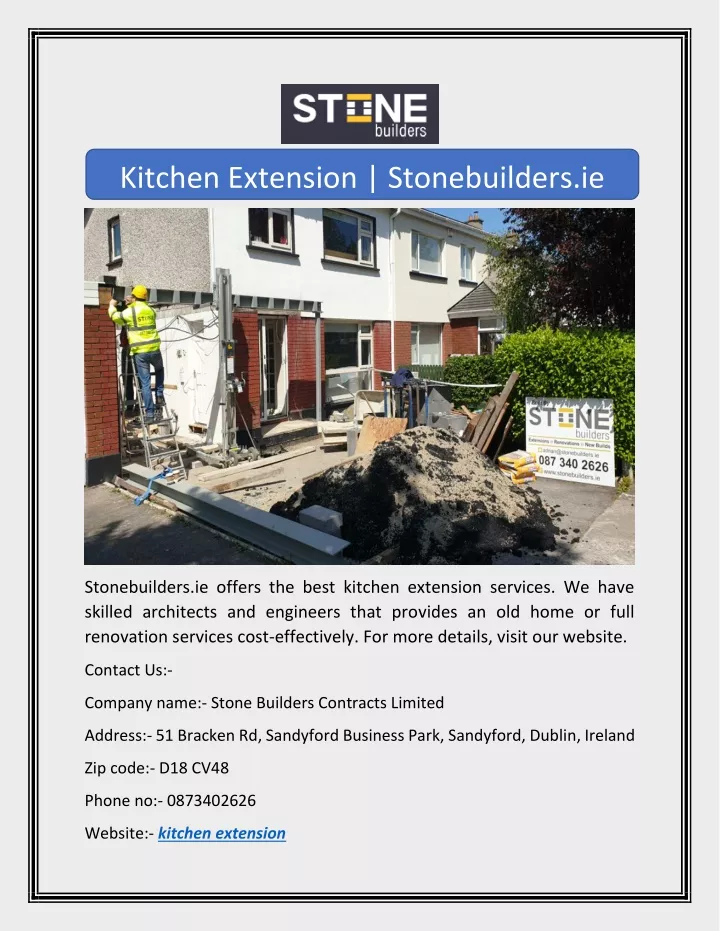 kitchen extension stonebuilders ie