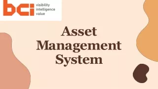 asset m a n a g e m e n t system
