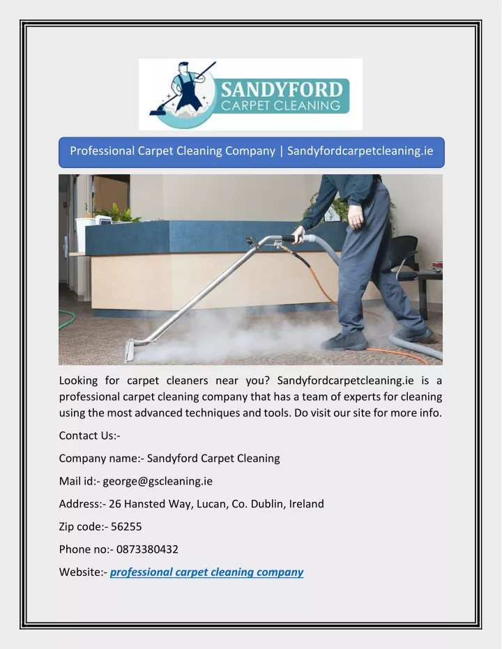 professional carpet cleaning company