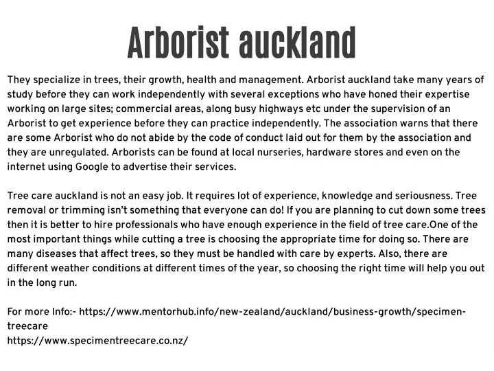 arborist auckland