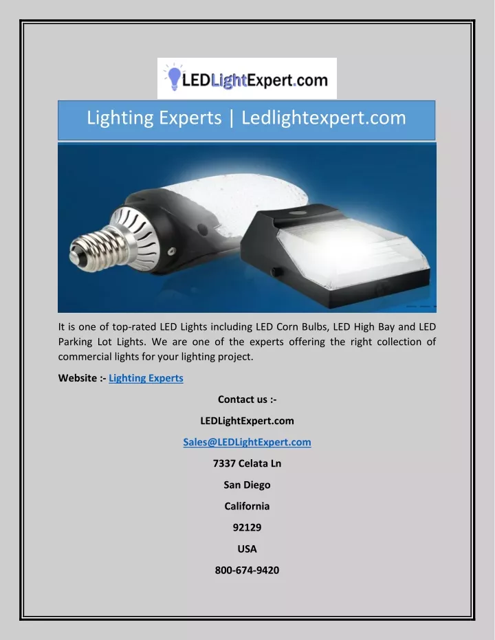 lighting experts ledlightexpert com