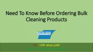 Need To Know Before Ordering Bulk Cleaning Products