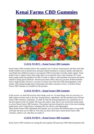 Kenai Farms CBD Gummies