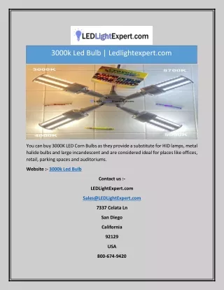 3000k led bulb ledlightexpert com