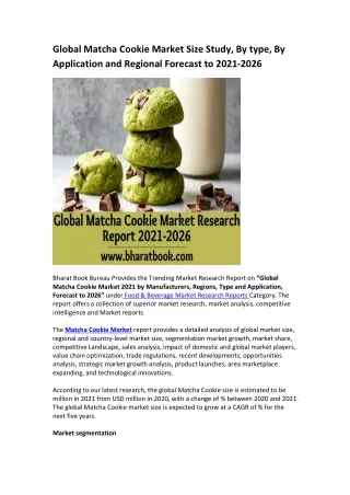 global matcha cookie market size study by type