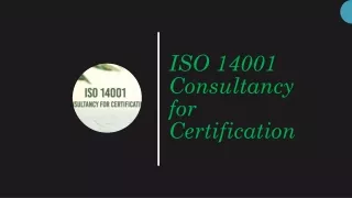 iso 14001 consultancy for certification