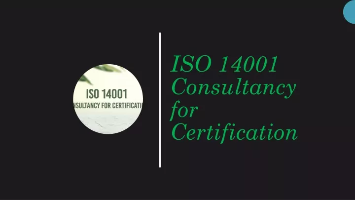 iso 14001 consultancy for certification