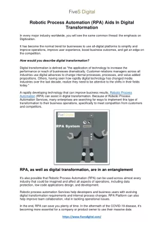 robotic process automation rpa aids in digital