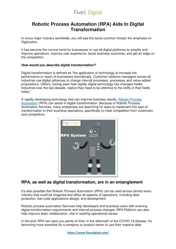 robotic process automation rpa aids in digital