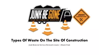 Types Of Waste On The Site Of Construction