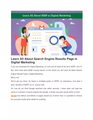 learn all about search engine results page