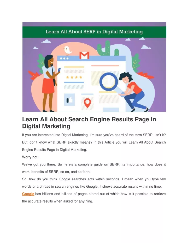 learn all about search engine results page
