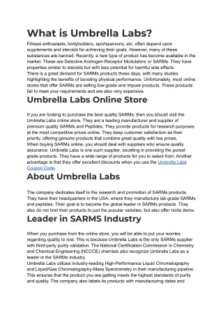 Umbrella Labs Coupon Code