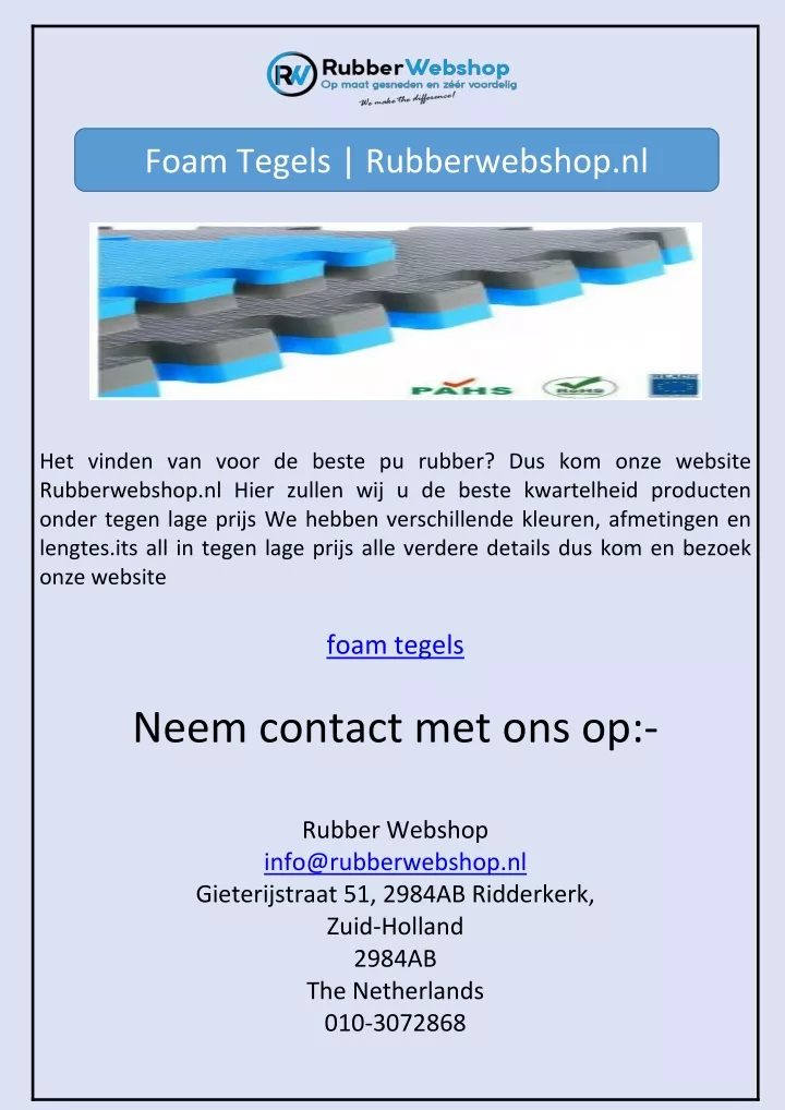 foam tegels rubberwebshop nl