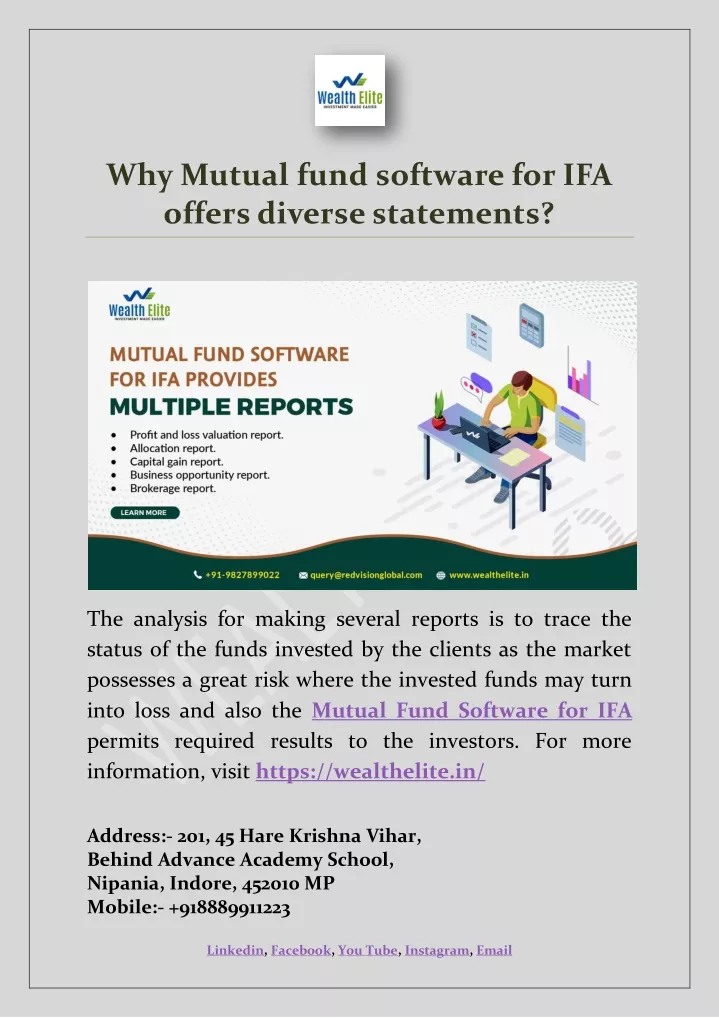 why mutual fund software for ifa offers diverse