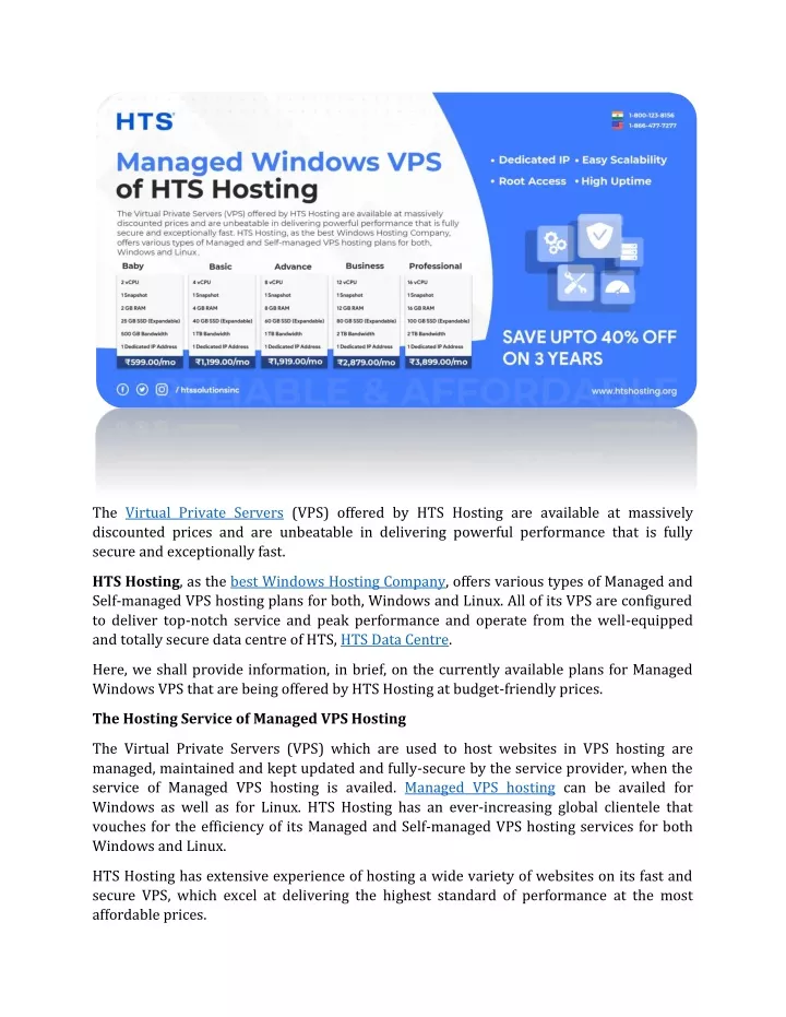 the virtual private servers vps offered