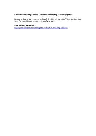best virtual marketing assistant hire internet
