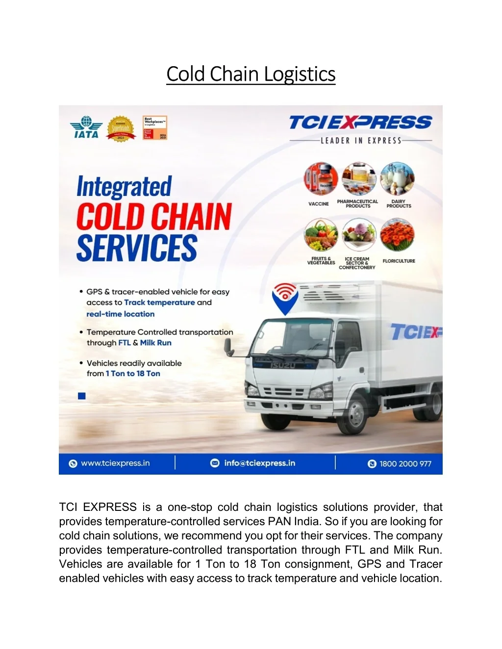 PPT - Cold Chain Logistics PowerPoint Presentation, free download - ID ...