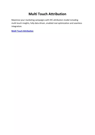 multi touch attribution